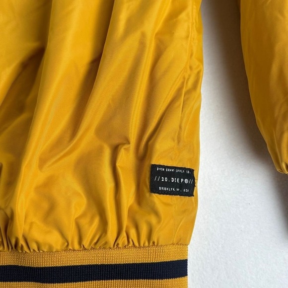 10 Deep Tenth Division Patchwork Varsity Jacket Mens Small Yellow Graphic - Picture 4 of 16